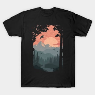 Into The Dark Woods Of The Mountain Forest - Wanderlust T-Shirt